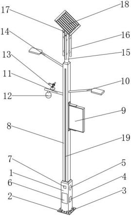 一种多功能节能智慧路灯的制作方法
