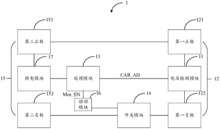 电压检测电路、车辆应急启动电源及电瓶夹的制作方法