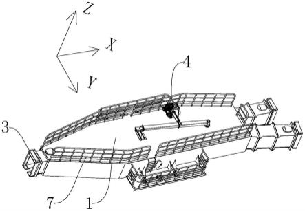 一种可动心道岔结构及空中轨道的制作方法