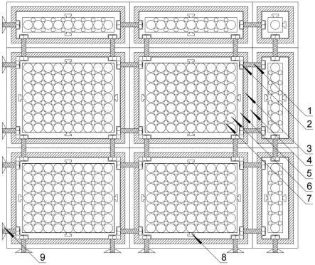 一种室内空间用的组合隔断架