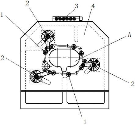 一种曲轴箱右盖单面六轴加工用装夹装置的制作方法