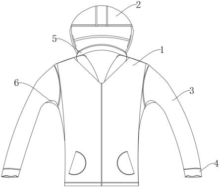 一种具有无痕脱卸帽的防寒服的制作方法