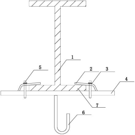 免焊接可调节式H型钢梁悬挂扣件的制作方法