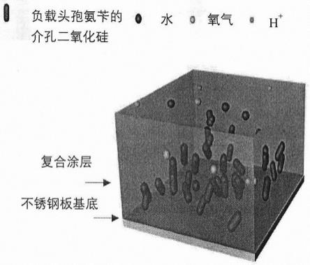 一种以过期药物头孢氨苄为缓蚀剂的自愈合涂层的制备方法