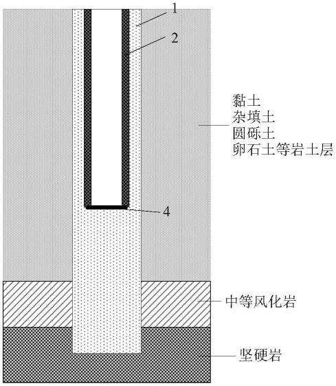 一种扩引孔预制桩悬浮式可嵌岩复合桩结构的制作方法