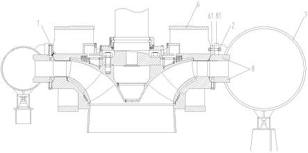 高水头大容量水轮机顶盖固定结构的制作方法