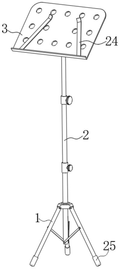 一种音乐用可旋转角度的乐谱架的制作方法