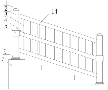 一种稳固的钢结构楼梯栏杆的制作方法