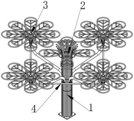 一种结构稳固型光伏树的制作方法