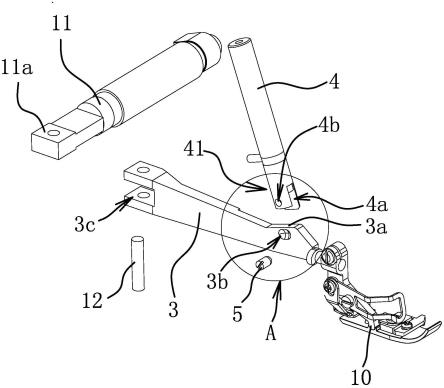 一种缝纫机的压脚臂连接结构的制作方法