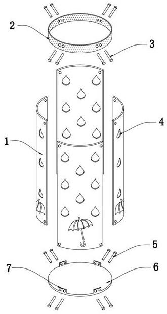 一种可拆装雨伞架的制作方法