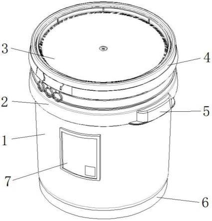 一种盖体可自锁式密封型工业原材料用塑料桶的制作方法