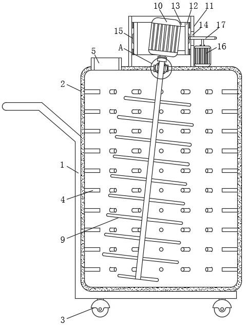 一种建筑加工用的防火涂料搅拌桶的制作方法