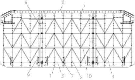 可移动单元式厚板早拆模板支撑施工工艺用单元架体的制作方法