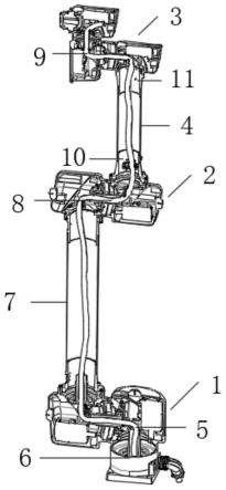 一种协作机器人内部走线装置及走线方法与流程