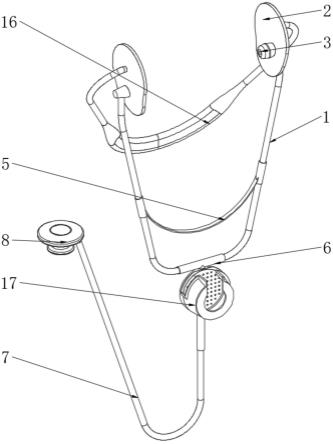 一种内科用心脏听诊器的制作方法