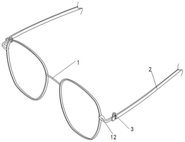 卡式芯轴结构的眼镜框架的制作方法