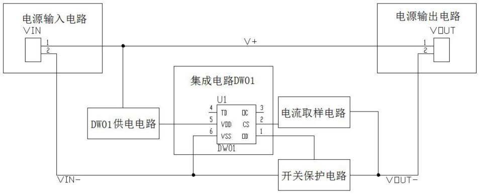 一种应用于直流电源电路保护的锂电池集成电路的制作方法