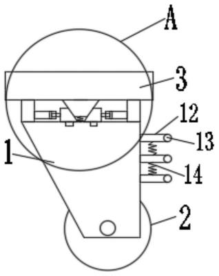 一种抗冲击新型脚轮支架的制作方法