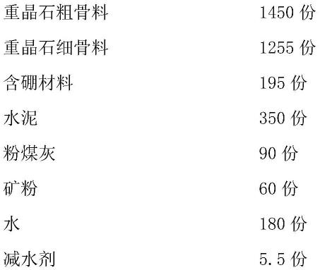 一种含硼重晶石防辐射混凝土及其制备方法与流程