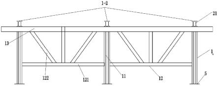 一种拱桥拱座钢骨架安放用的支撑框架结构的制作方法