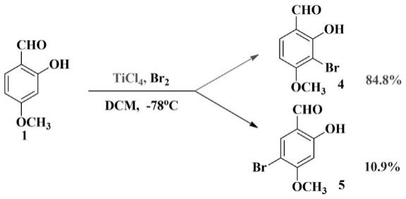 一种采用四氯化钛提高3-溴-2-羟基-4-甲氧基苯甲醛产率的方法