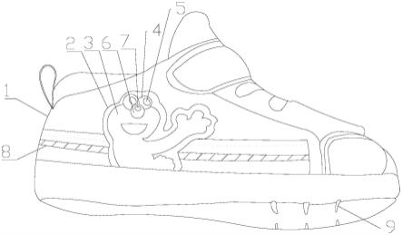 一种具有图案晃动功能的鞋子的制作方法