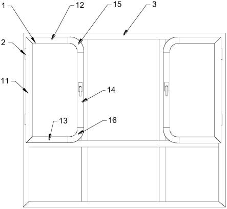 一种圆弧角的窗扇结构的制作方法