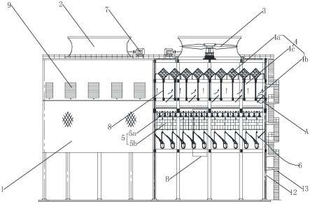 机械通风高位收水除雾冷却塔的制作方法