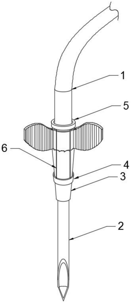 一种用于输液港蝶形针固定可调节装置的制作方法