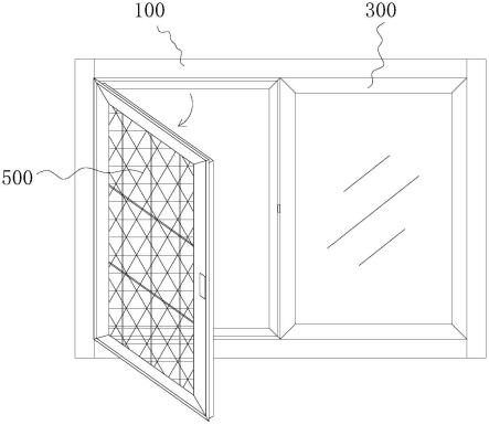 一种带有平开式防护纱网的推拉玻璃窗的制作方法