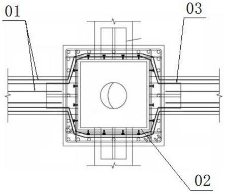 侧边有洞口的钢筋混凝土梁和箱形型钢混凝土柱连接节点的制作方法