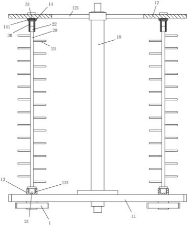 一种塑料道具件金属化真空镀膜用旋转架装置的制作方法