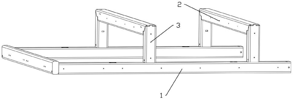 电池充电柜方通架焊接定位结构的制作方法