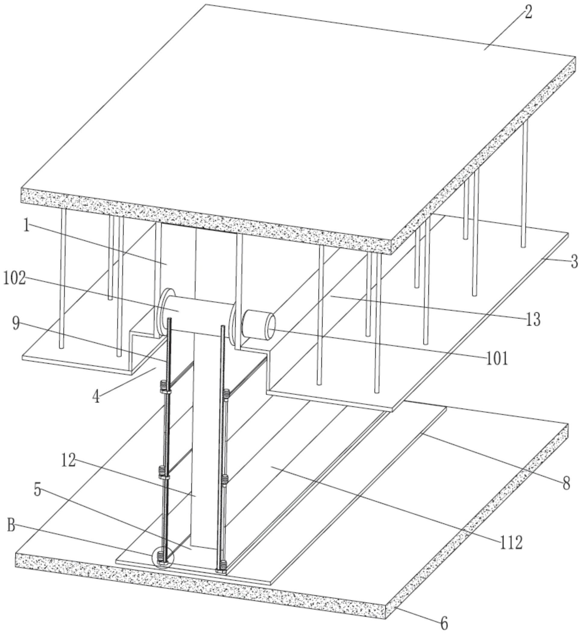 一种超高升降双向折叠型隔断墙的装配式设计结构的制作方法
