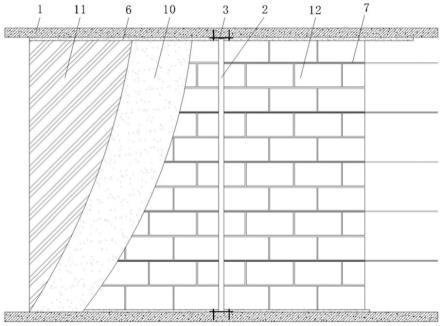 一种工字钢替代构造柱施工结构及施工方法与流程