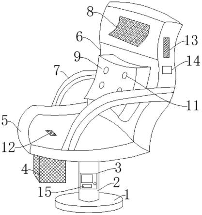 一种带有腰部支撑按摩结构的办公椅的制作方法