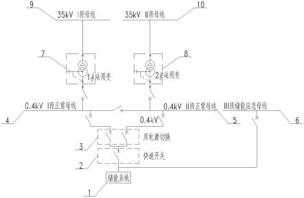 一种储能单元系统作为应急电源的海上升压站站用电系统的制作方法