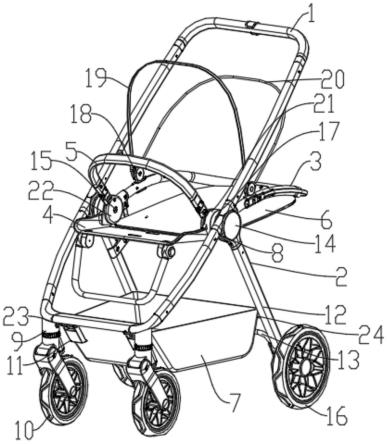 一种可折叠躺式婴儿车的制作方法