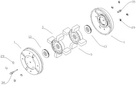 轮替接力式双活塞盘环形多缸无曲轴内燃机的制作方法