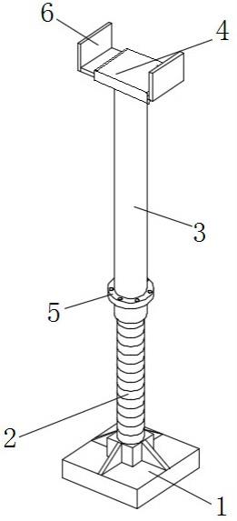 建筑施工用旋转顶托支撑装置的制作方法