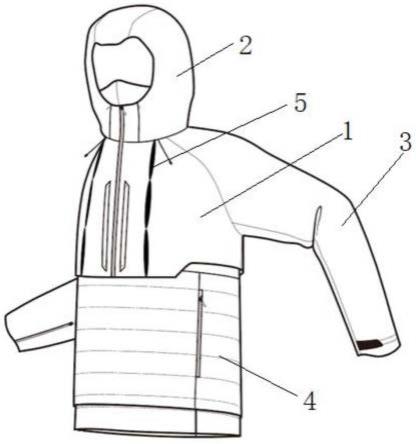 动态延展透气结构羽绒服