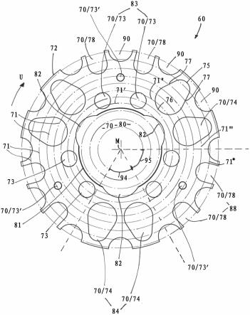 离心机蜗杆和实体鼓壁式螺旋离心机的横向盘的制作方法