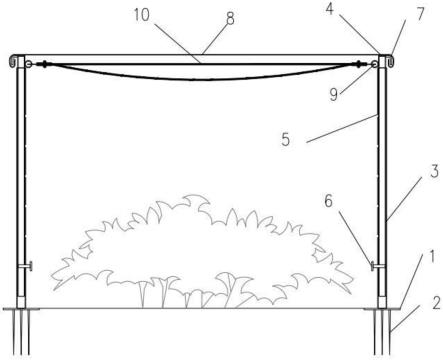 一种便于拆装的绿篱遮阴棚的制作方法