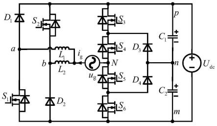 一种适用单相交直流混合微电网的三电平伪图腾柱式变流器