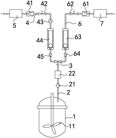 一种定量氧气条件下制备镍钴锰三元前驱体的反应装置的制作方法