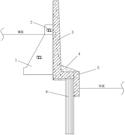 一种新型桩基与岸墙结合护岸结构的制作方法