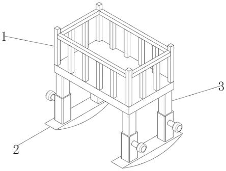 一种婴儿床摇马调节高低装置的制作方法