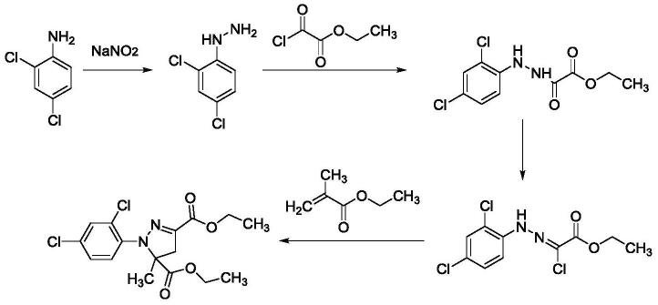 一种吡唑解草酯中间体的合成方法与流程