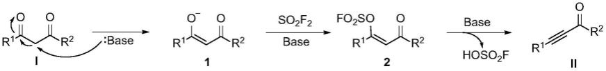 硫酰氟促进的β-二酮向炔烃转化的反应方法